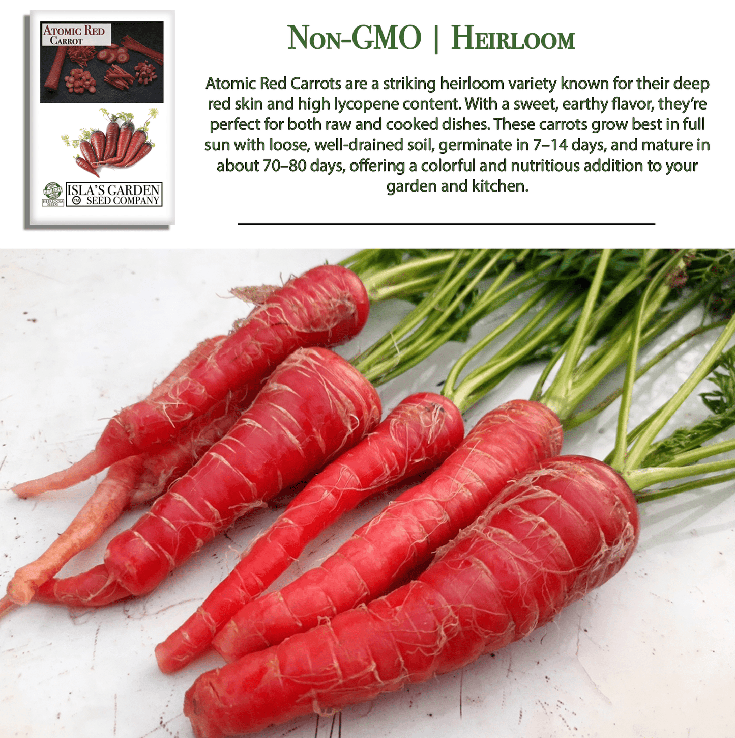 Atomic Red Carrots | 250 Seeds/Pk