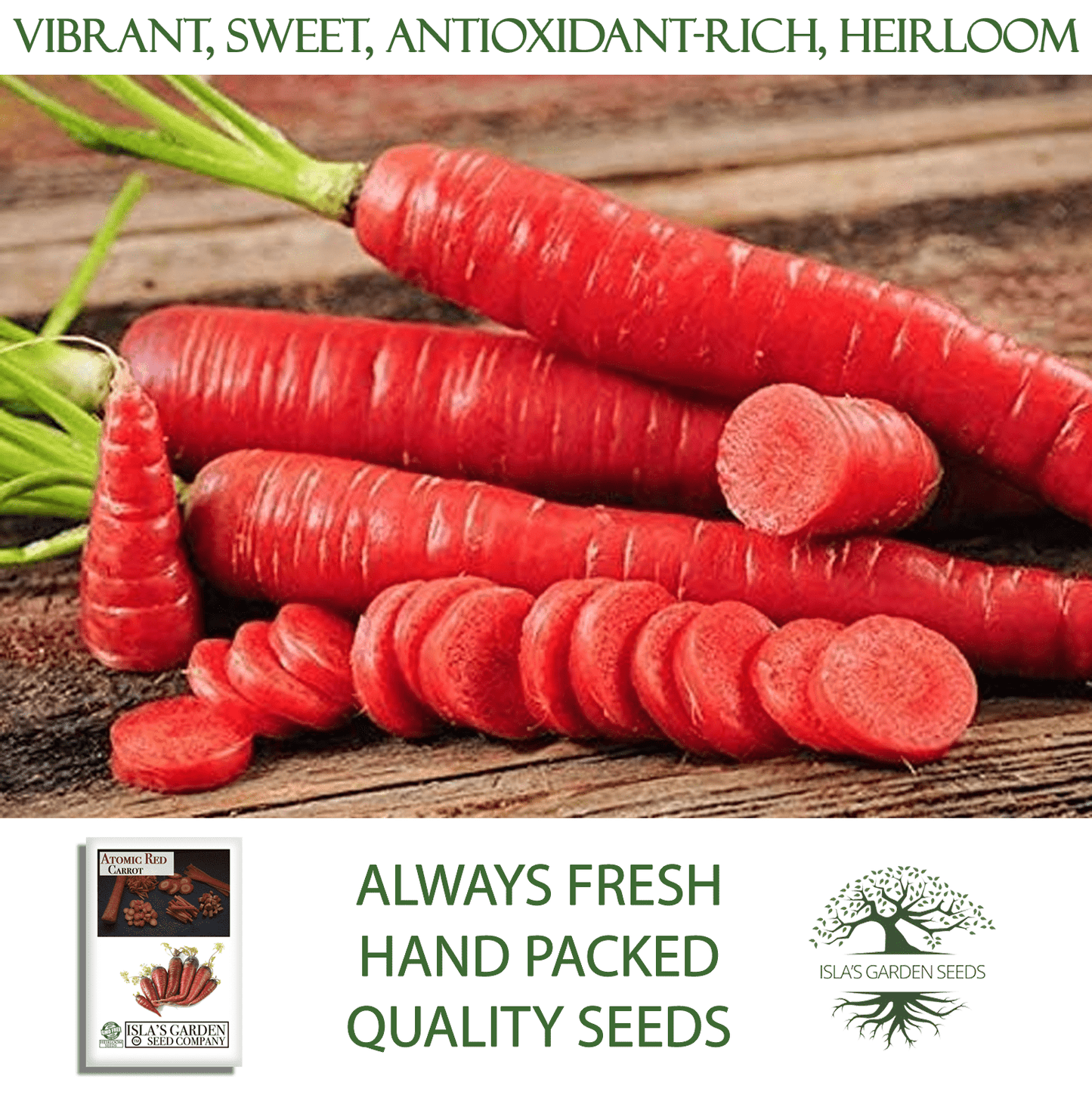 Atomic Red Carrots | 250 Seeds/Pk