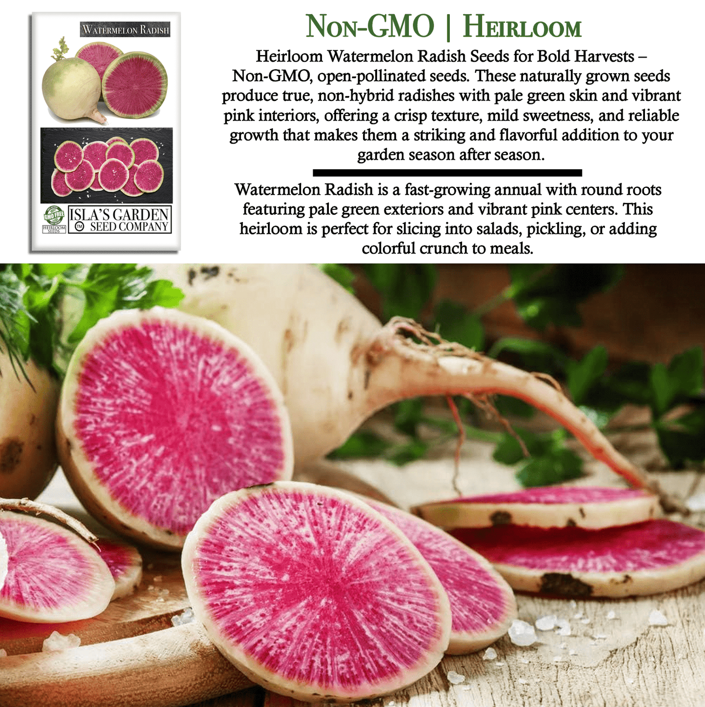Watermelon Radish | 120 Seeds/Pk