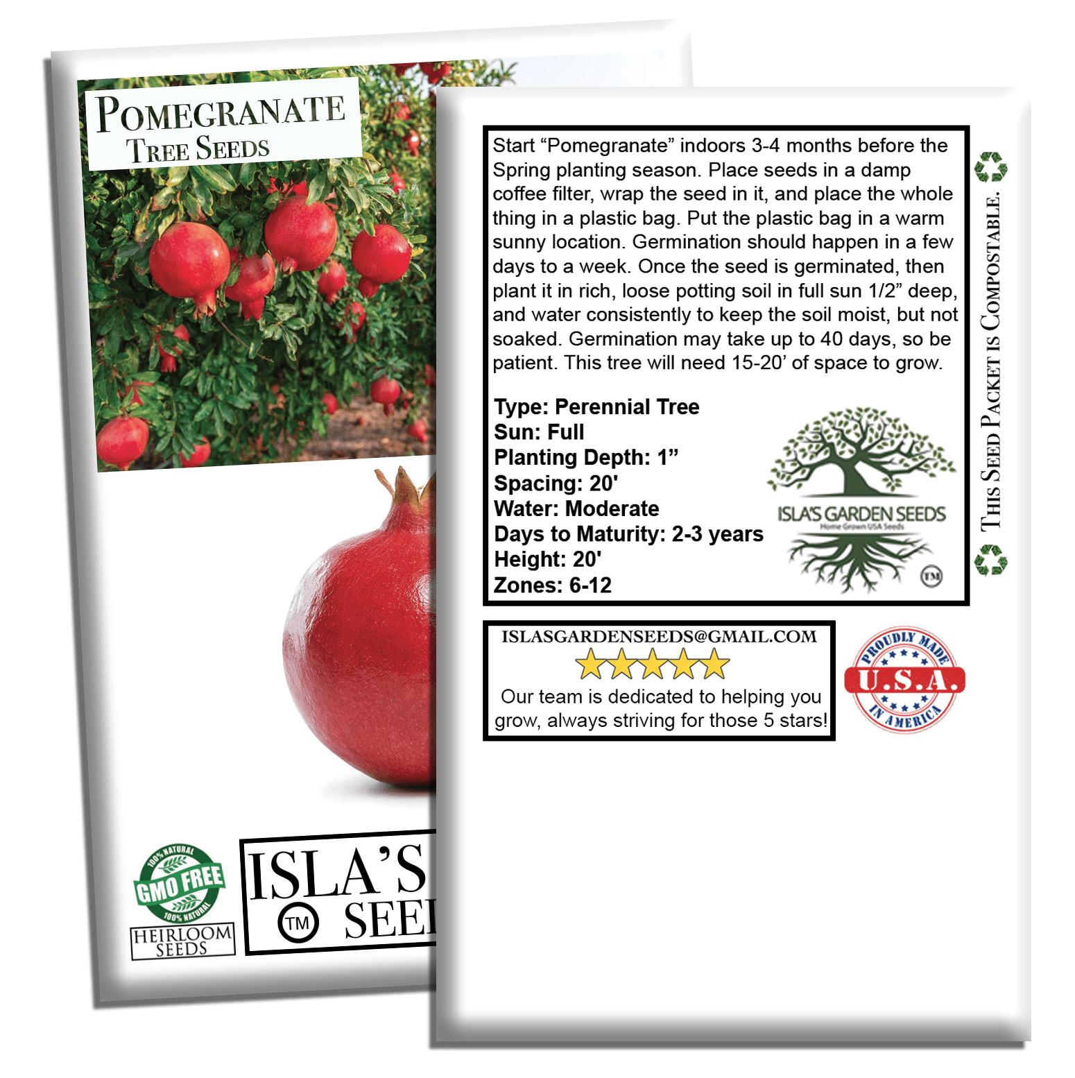 Pomegranate Tree Seeds | 30 Seeds/Pk
