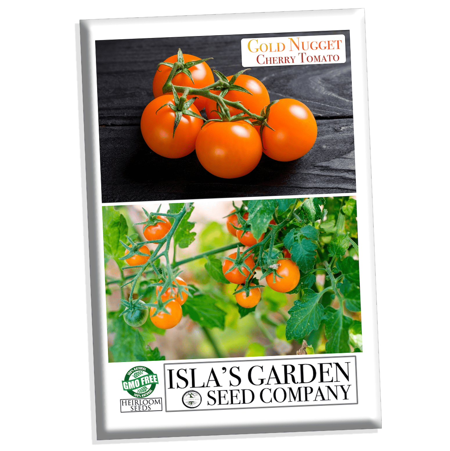garden tomato seeds Gold Nugget Cherry Tomato, 25 Heirloom Seeds Per Packet, Non GMO Seeds – Isla's Garden