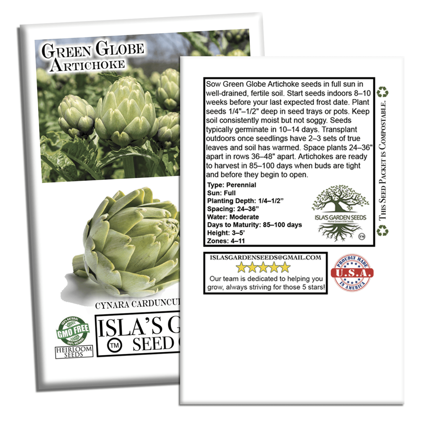 Green Globe Artichoke | 50 Seeds/Pk
