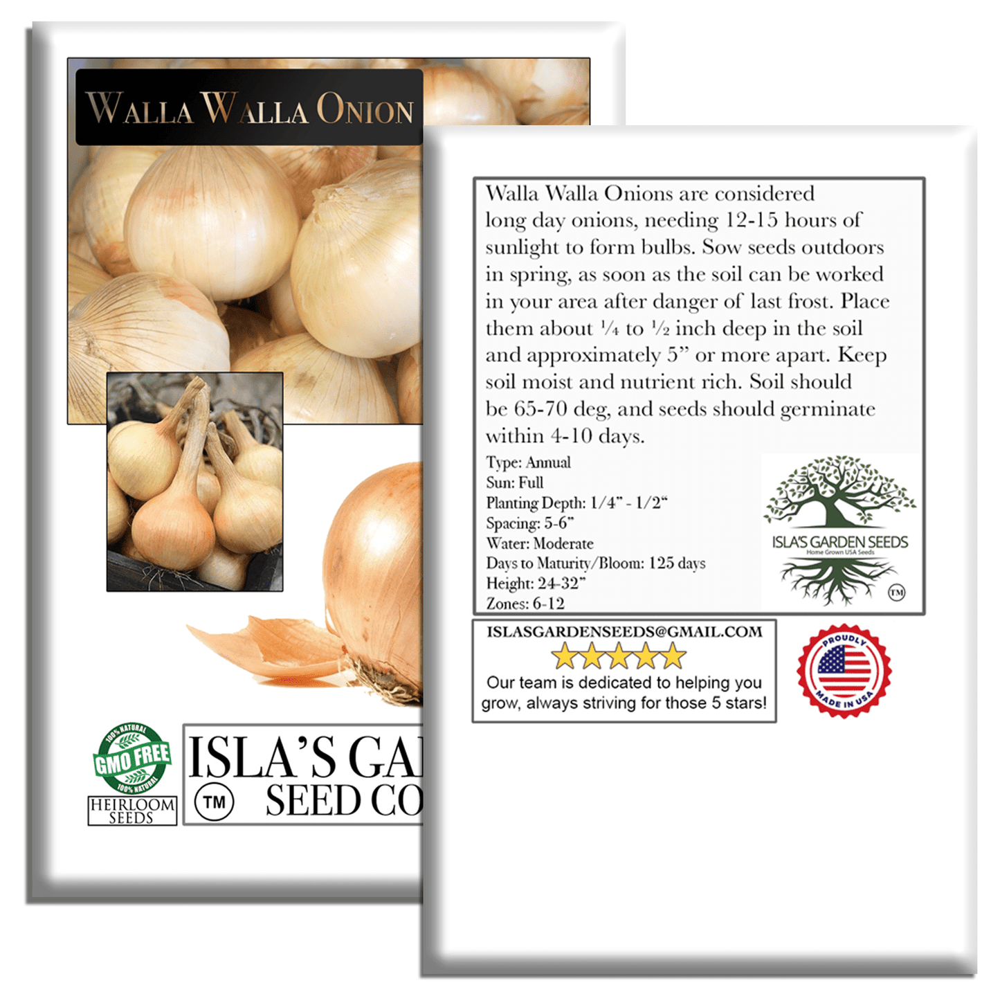 Walla Walla Onion | 300 Seeds/Pk