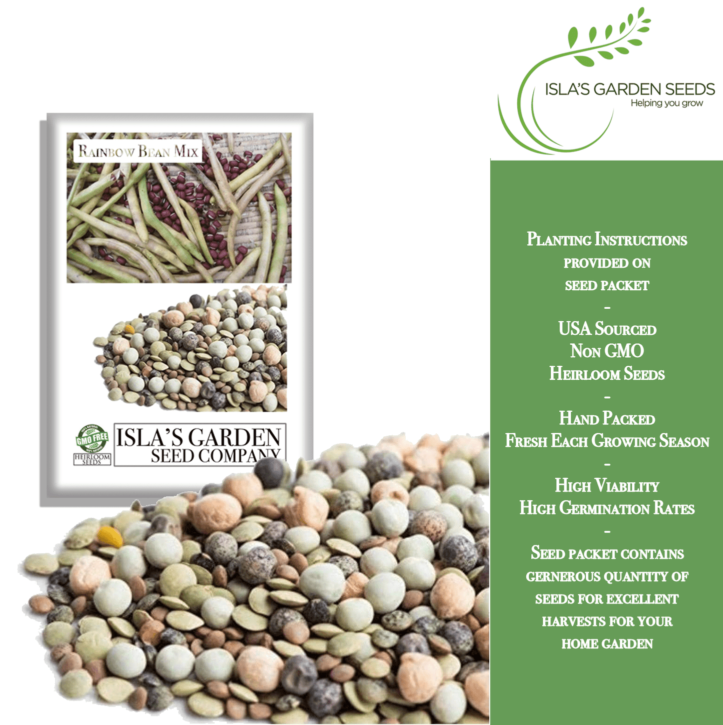 Rainbow Bean Sprouting Mix | 40 Seeds/Pk