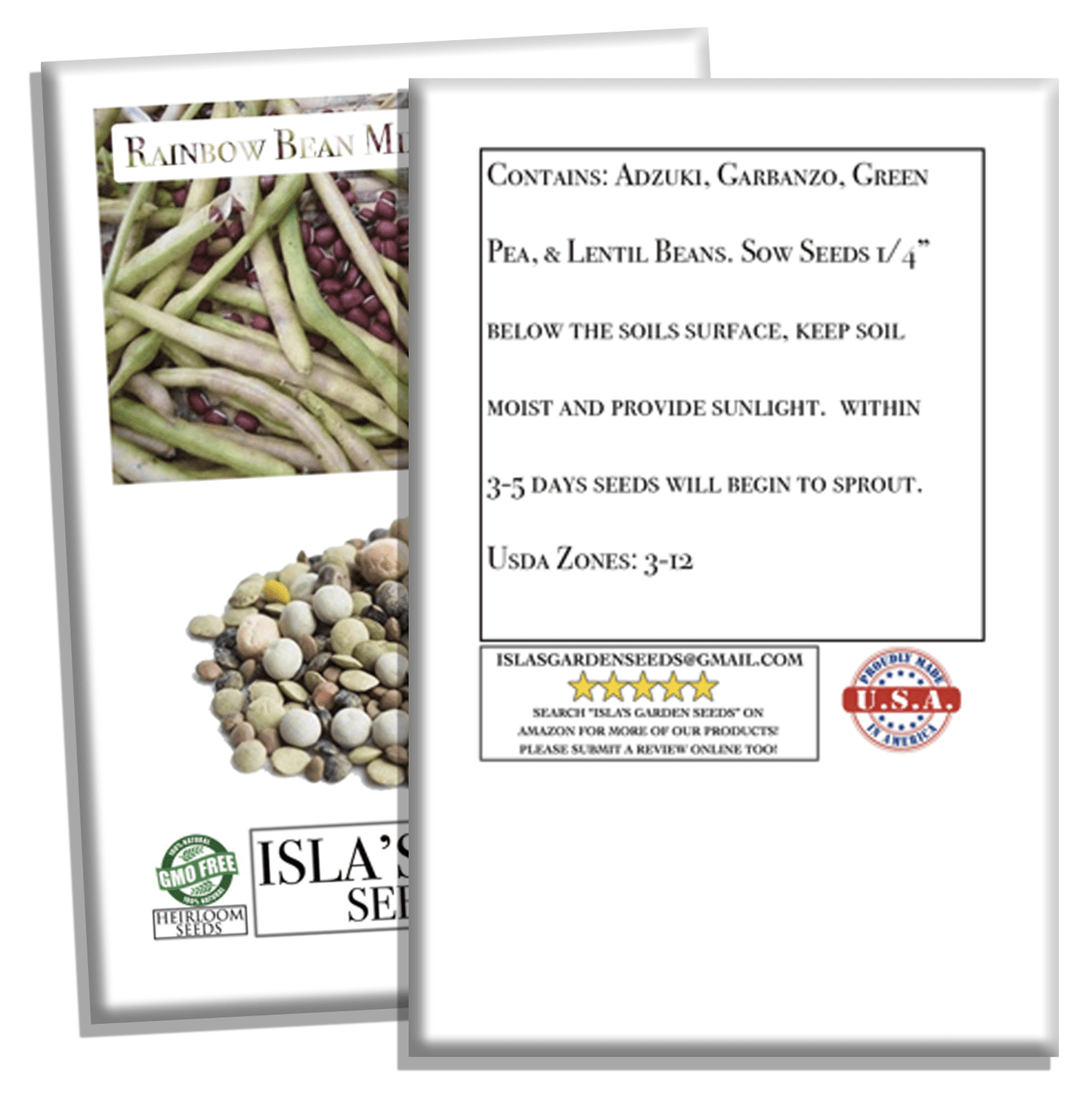 Rainbow Bean Sprouting Mix | 40 Seeds/Pk