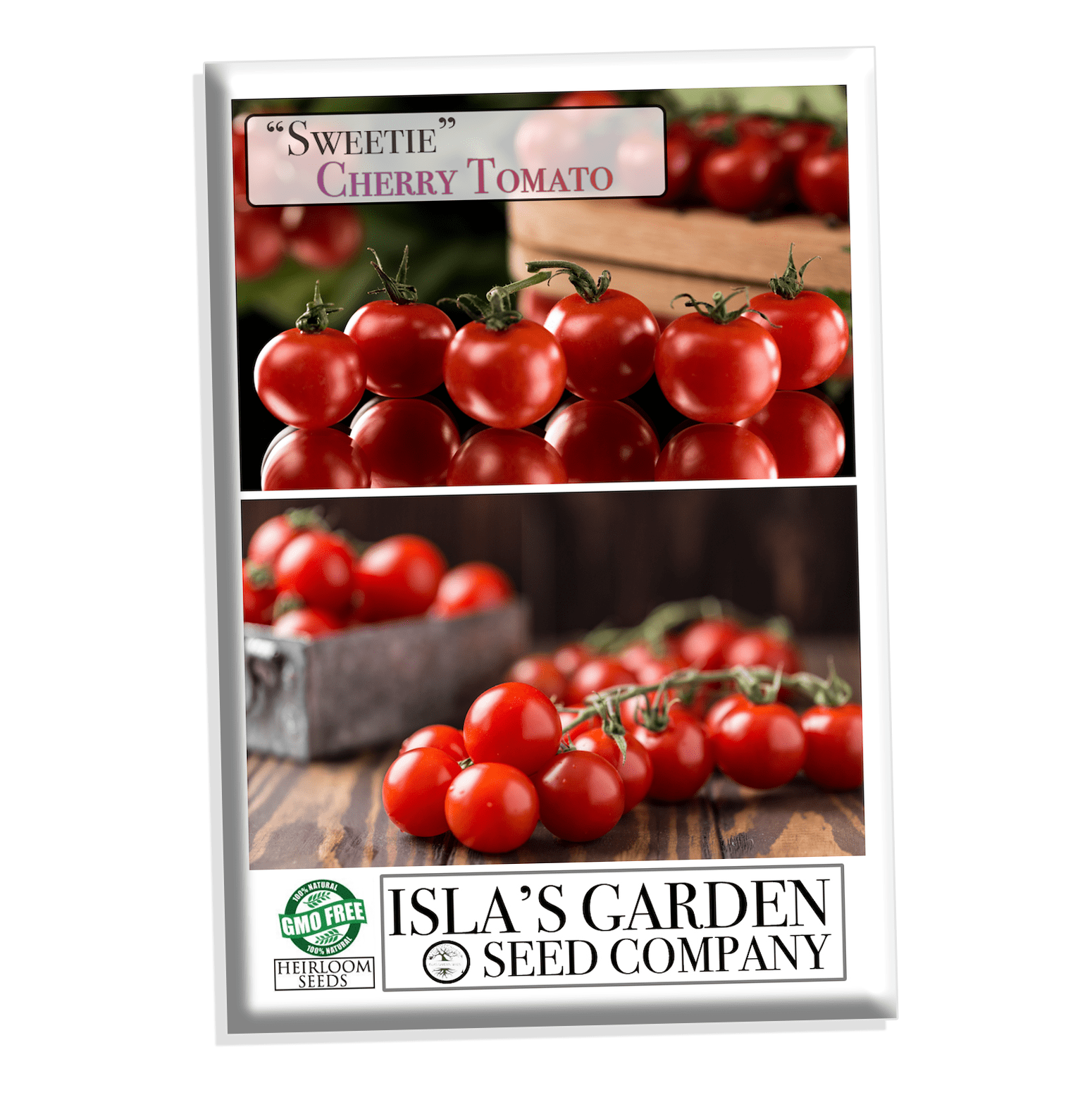 garden tomato seeds "Sweetie" Cherry Tomato Seeds for Planting, 200+ Heirloom Seeds Per Packet, (Isla's Garden Seeds), Non GMO Seeds, Sweet Flavor, Botanical Name: