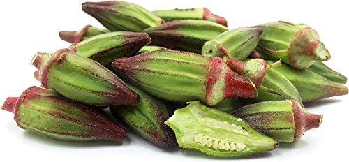 Hill Country Red Okra, 100 Heirloom Seeds Per Packet, Non GMO Seeds
