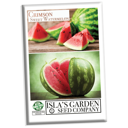 Crimson Sweet Watermelon Seeds, 150 Heirloom Seeds Per Packet, Non GMO Seeds, Botanical Name: Citrullus lanatus