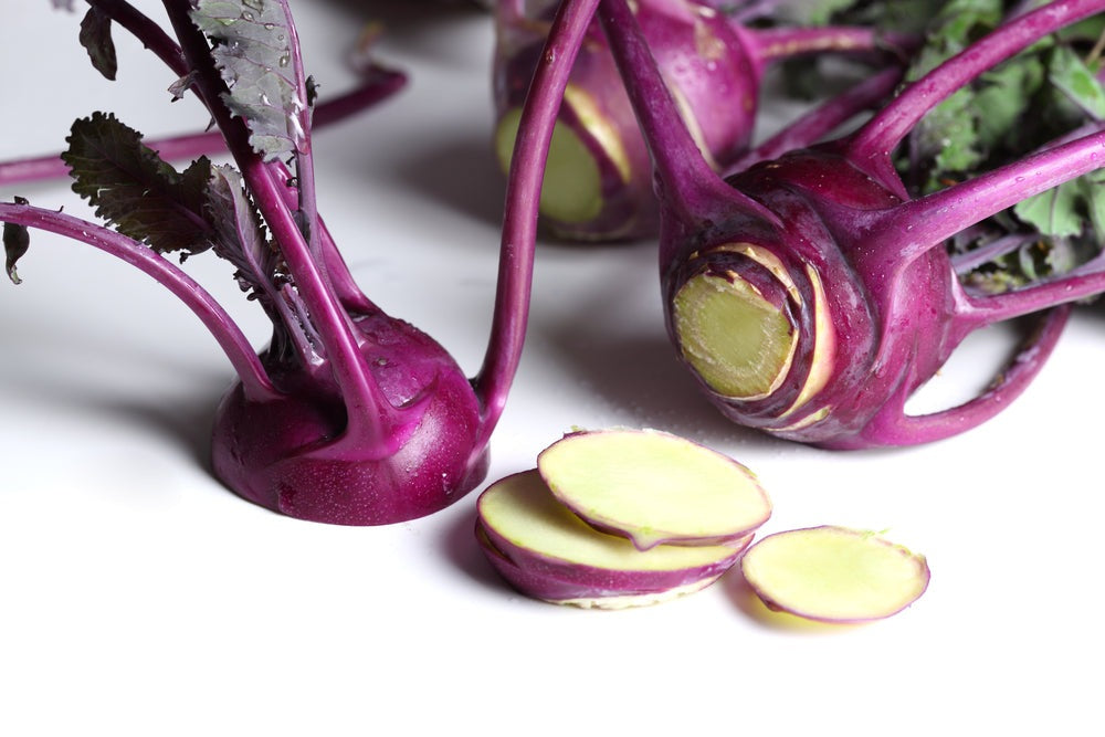 Purple Vienna Kohlrabi Seeds, 300+ Heirloom Seeds Per Packet, Non GMO Seeds