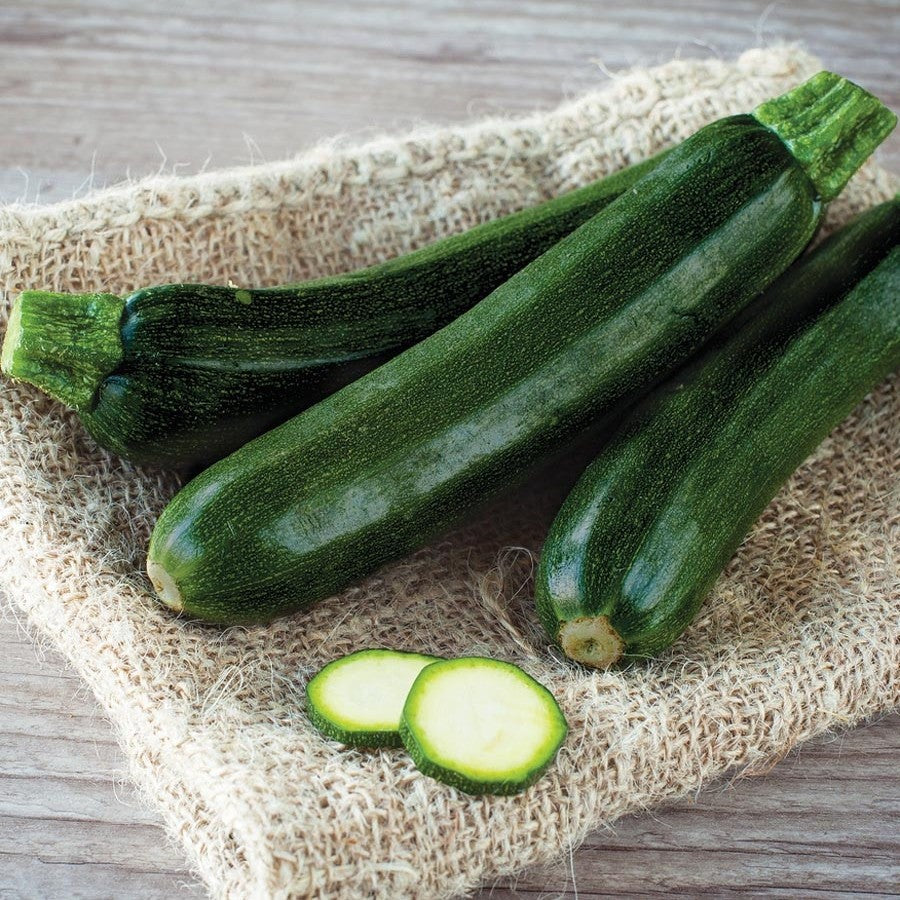 Black Beauty Summer Squash, 25 Heirloom Seeds Per Packet, Non GMO Seeds