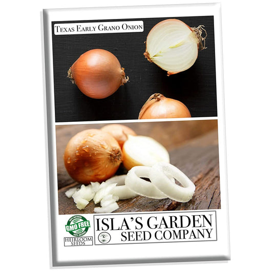 Texas Early Grano Onion, 300 Heirloom Seeds Per Packet, Non GMO Seeds