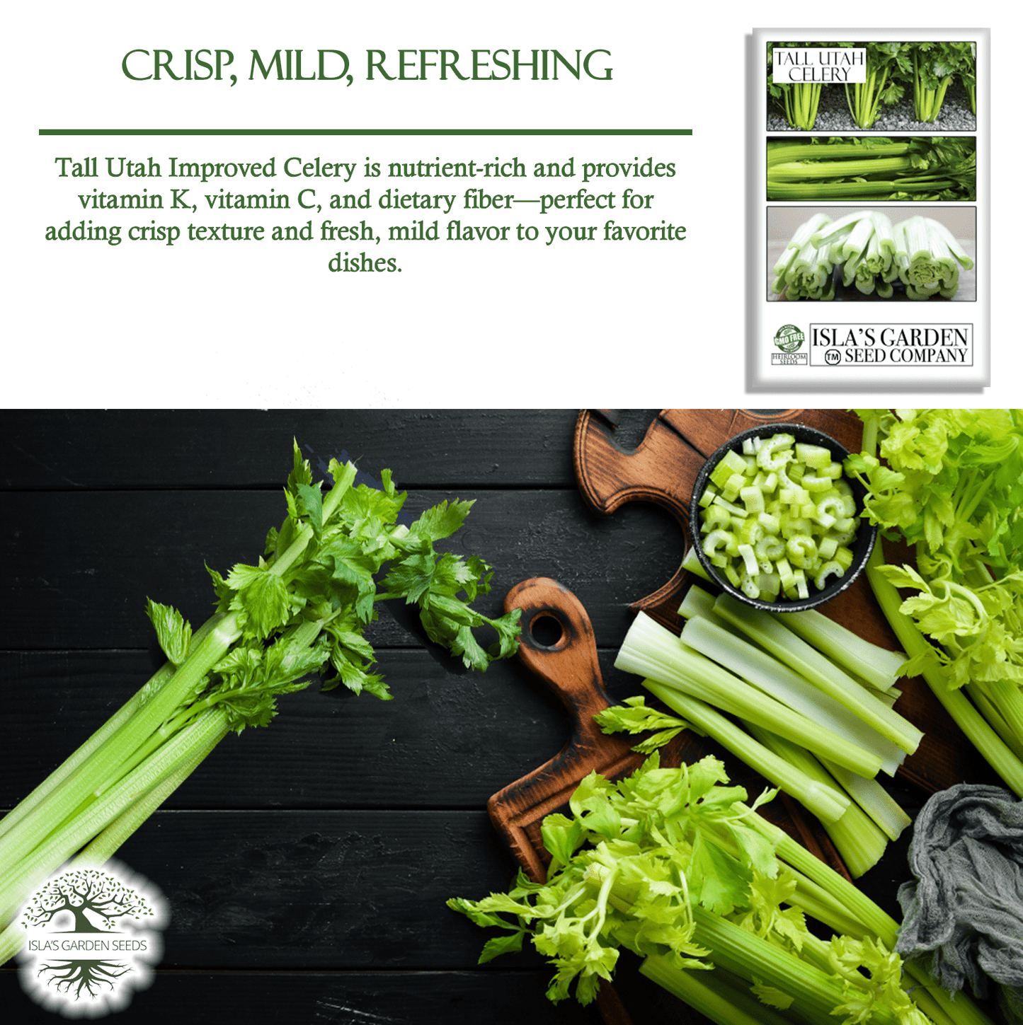 Celery Tall Utah 52-70 Improved | 2,000 Seeds/Pk