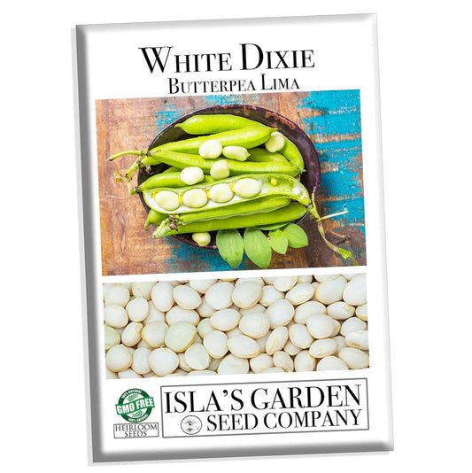 White Dixie Butter Pea Lima, 25 Heirloom Seeds Per Packet, Non GMO Seeds