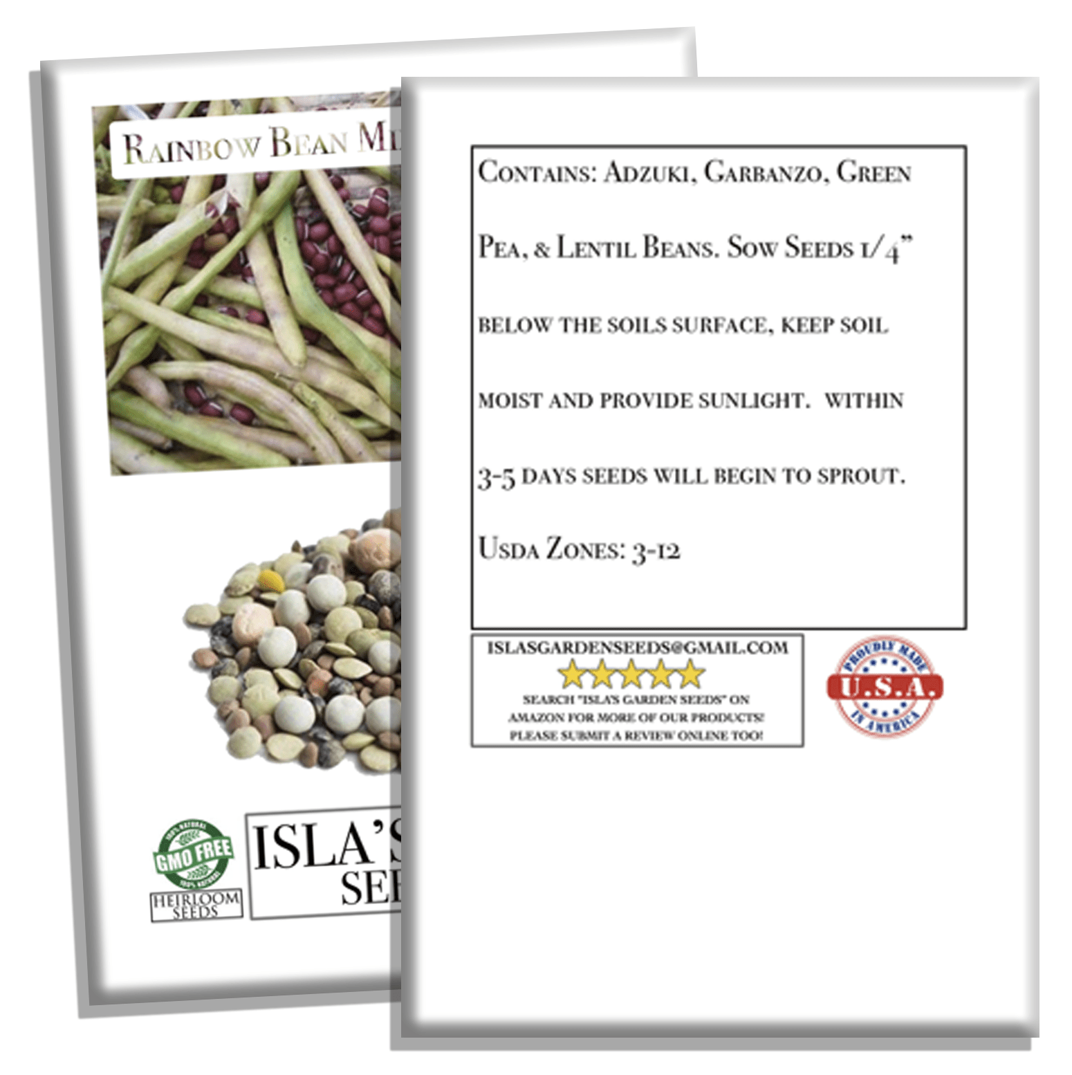 Rainbow Bean Sprouting Mix | 40 Seeds/Pk