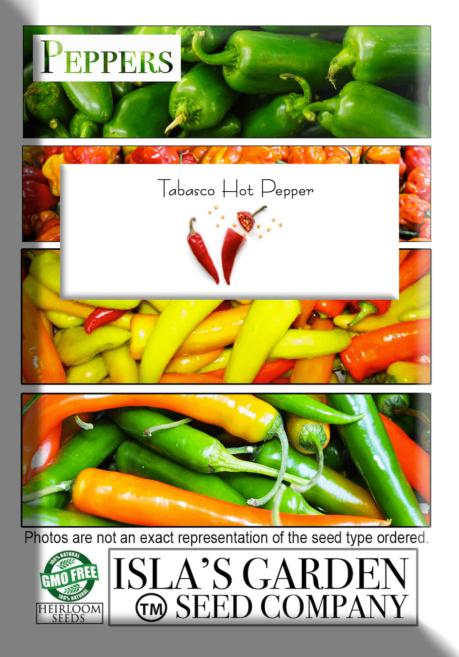 Tabasco Hot Pepper, 100 Heirloom Seeds Per Packet, Non GMO Seeds