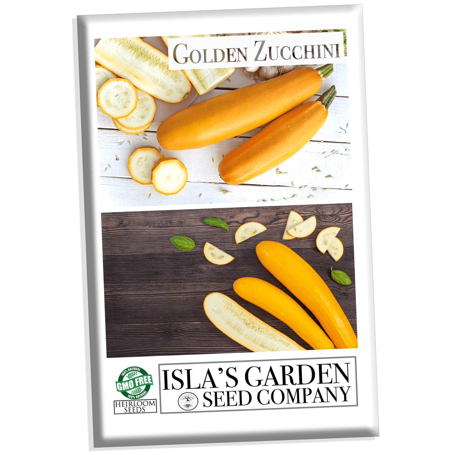 Golden Zucchini Seeds, 30 Heirloom Seeds Per Packet, Non GMO Seeds, Scientific Name: Cucurbita Pepo