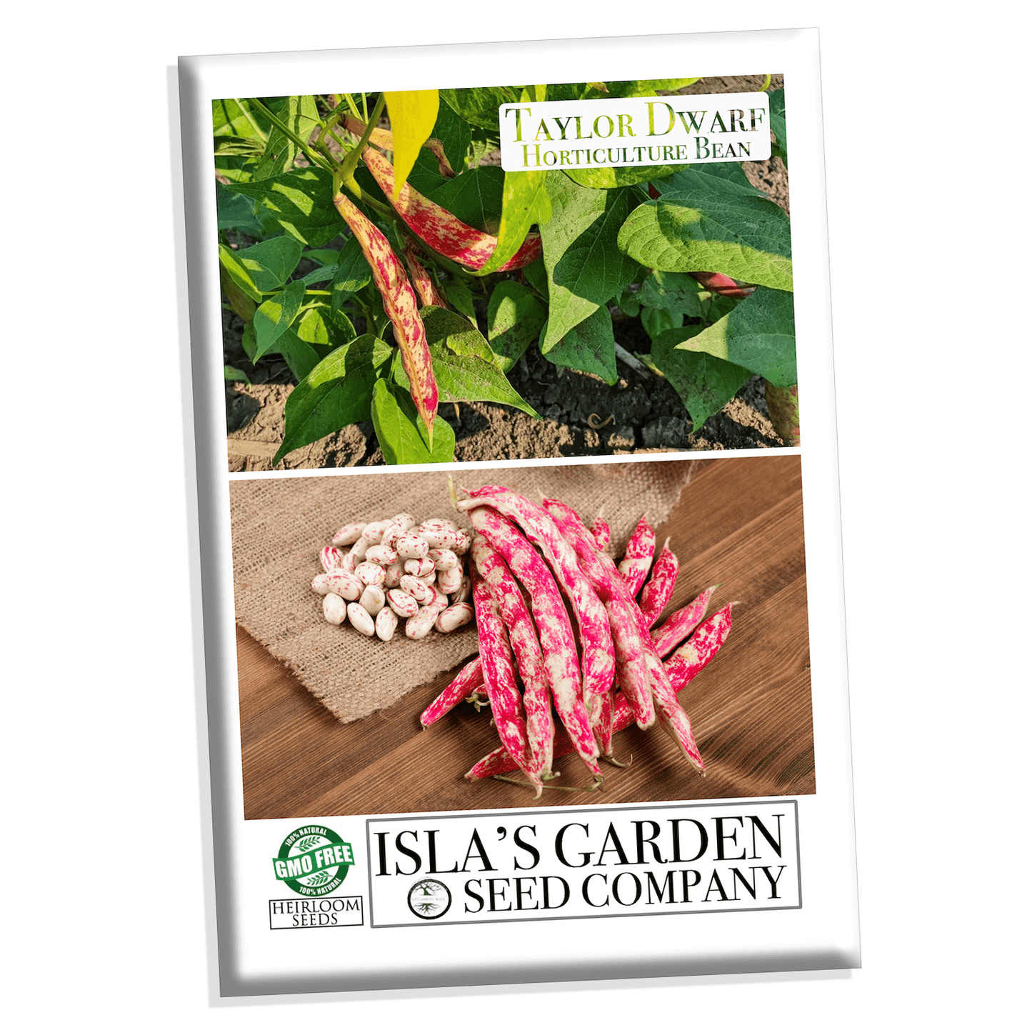 Taylor Dwarf Horticulture Cranberry Bush Bean Seeds, 25+ Heirloom Seeds Per Packet, Non GMO Seeds, Isla's Garden Seeds , Botanical Name: Phaseolus vulgaris, 85% Germination Rates, Great Gift