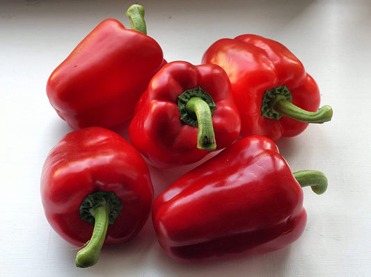 Big Red Bell Peppers, 50 Heirloom Seeds Per Packet, Non GMO Seeds